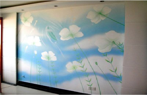 汨罗画墙绘怎么画好白云的蓬松感？