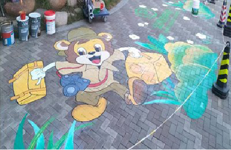 汨罗夏季画地面彩绘会遇到的问题