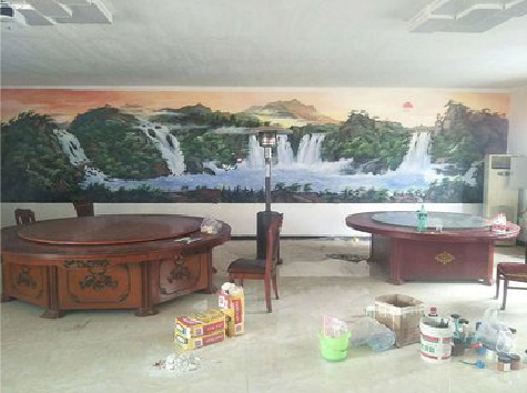 汨罗墙绘-写实风景